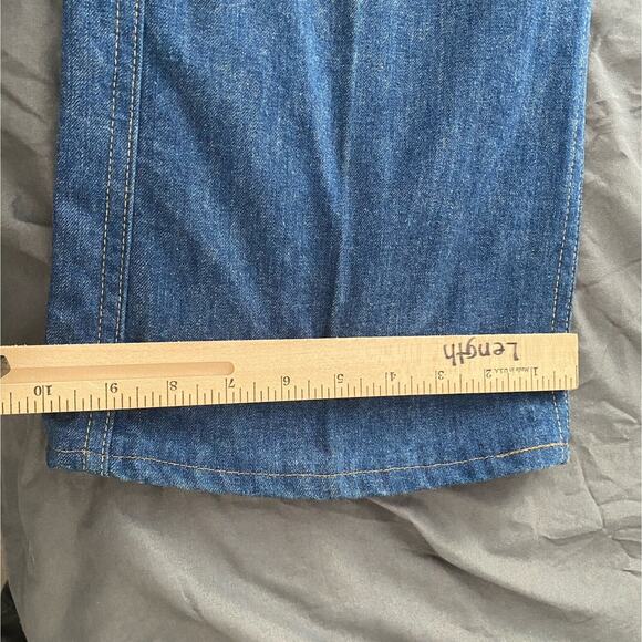 Vintage 70s Lee Jeans Mens Union Tag Straight Leg 36x28 Medium Wash - Picture 5 of 10